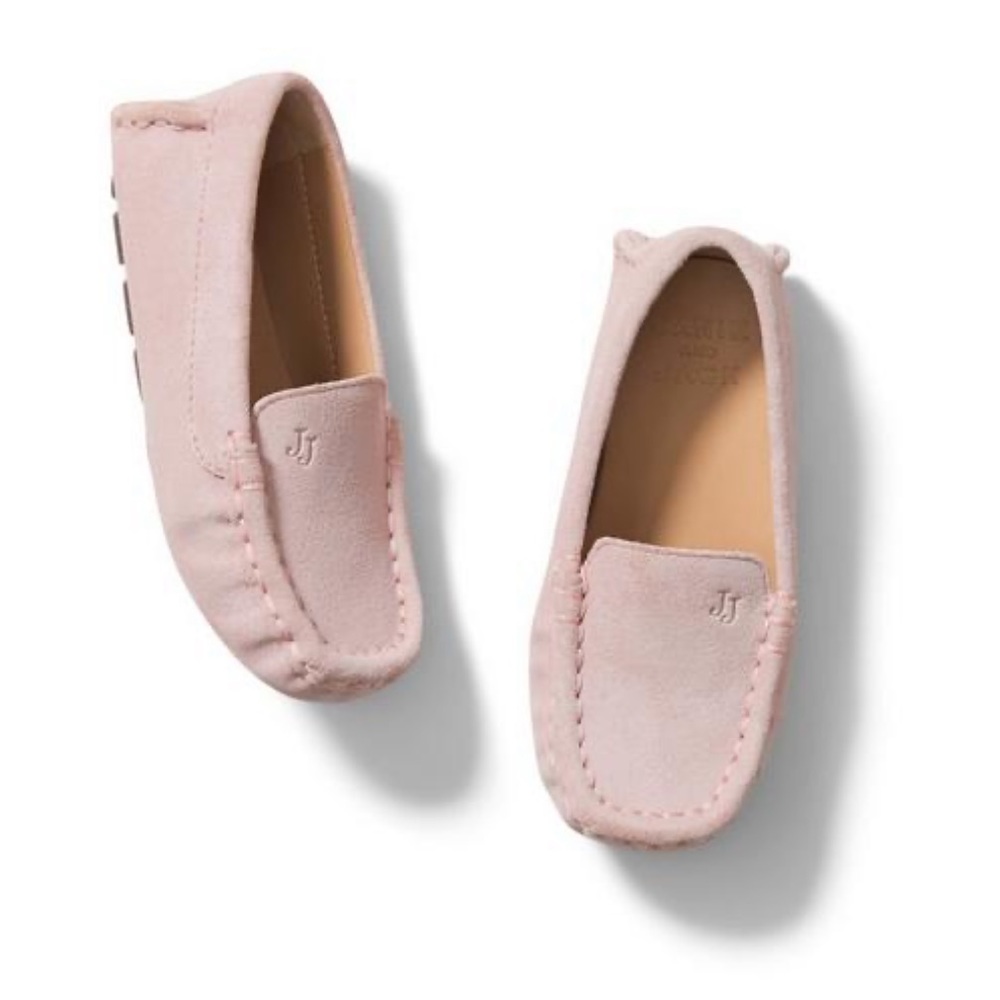 Never Worn Janie and Jack Boys Pink Suede Loafers size 3 Boys